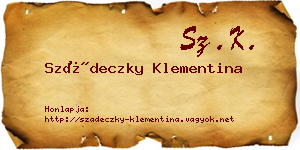 Szádeczky Klementina névjegykártya